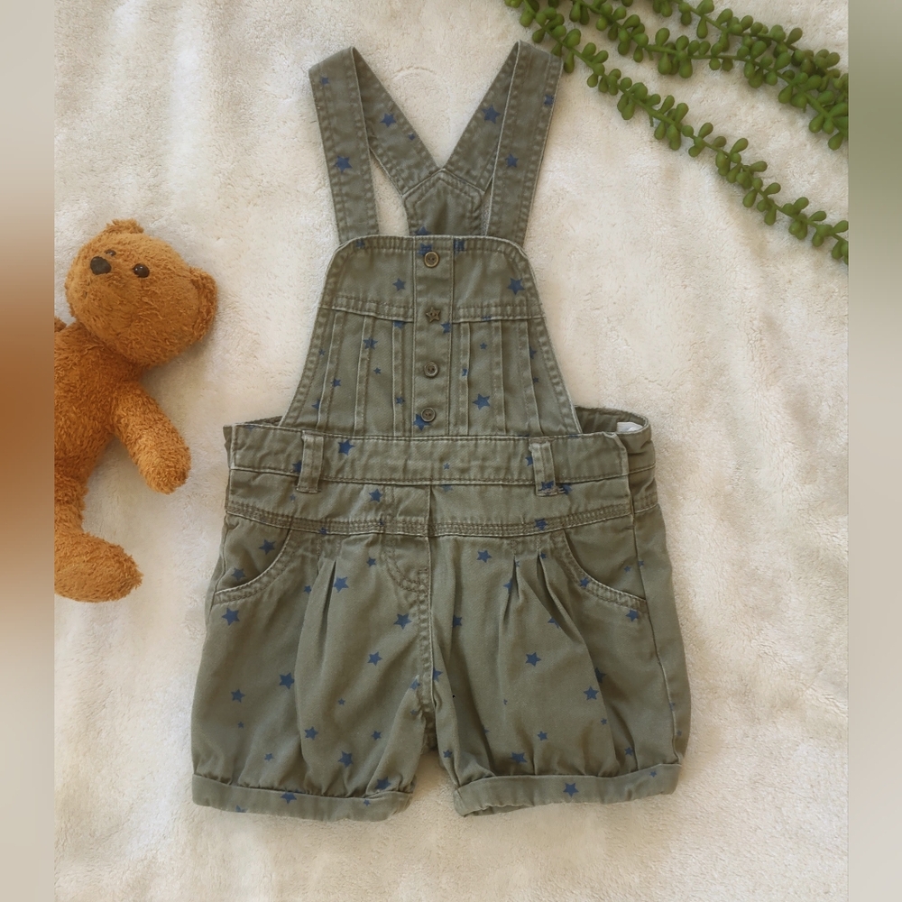 Green denim star dungarees Unisex